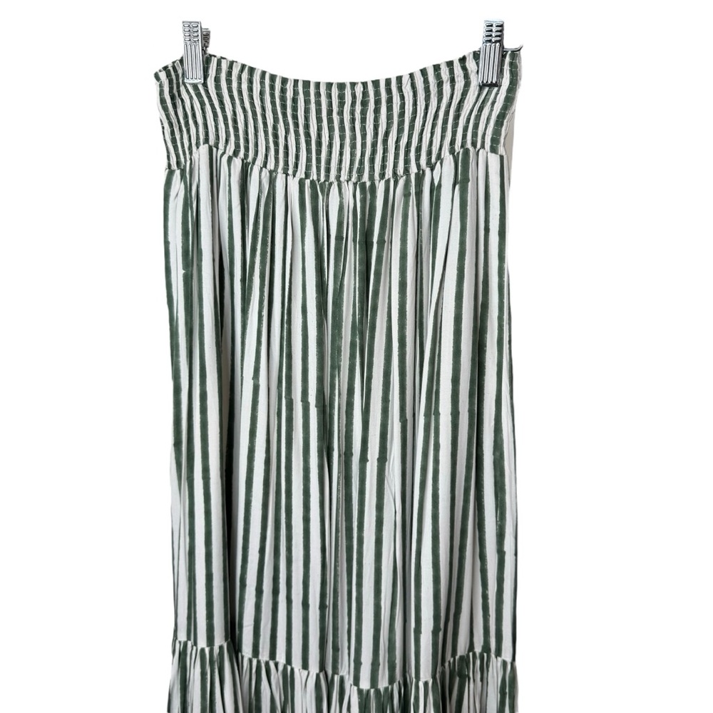 Emerson Fry NEW Juniper Green Stripe Linen Paper Bag Belted Trouser Pant M/L - Picture 8 of 12